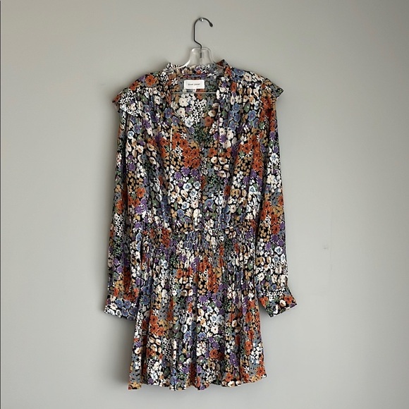 Dear John Multicolor Floral Long Sleeve Dress large - Picture 2 of 5
